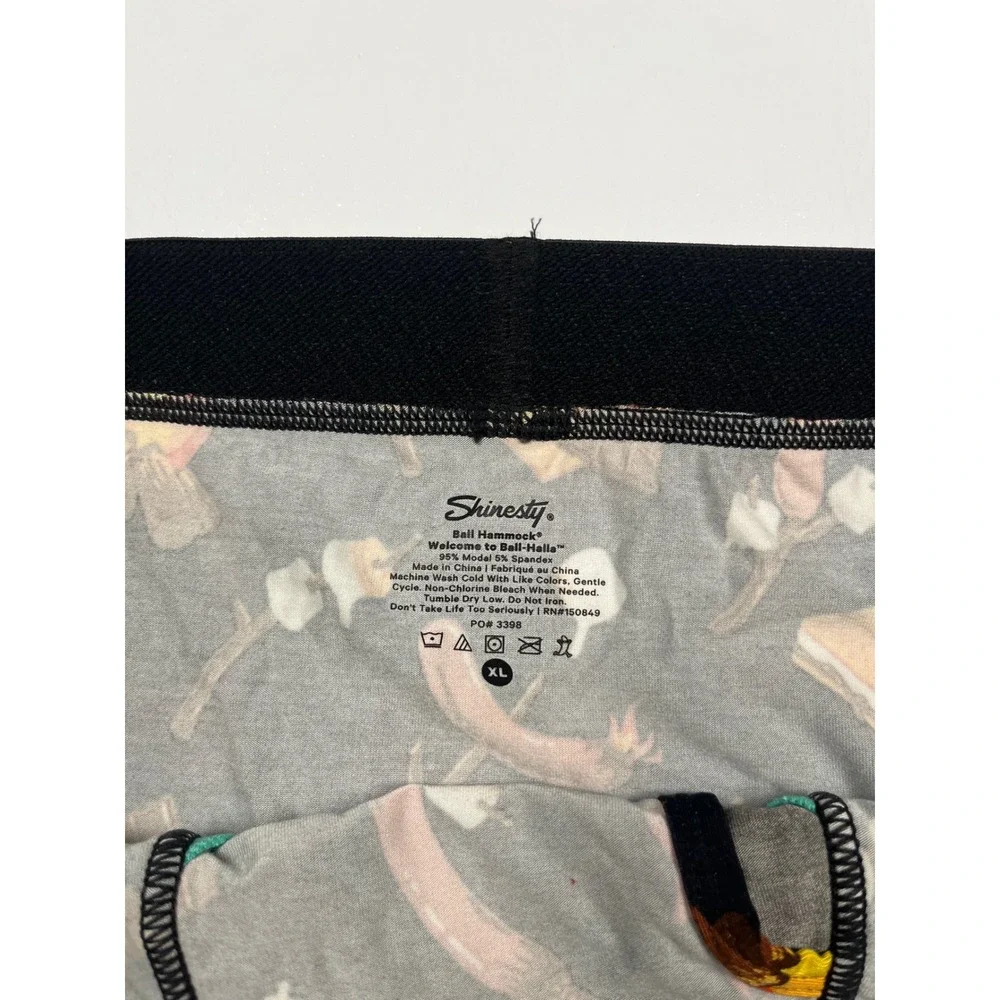 Shinesty Ball Hammock Boxer Briefs Mens XL Black The Smore The Merrier Campfire
